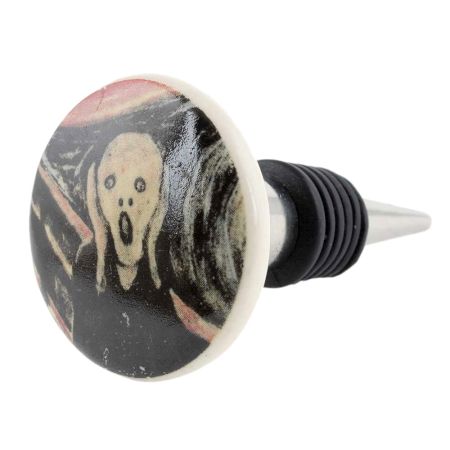 The Scream Painting Multicolor Wine Bottle Stopper